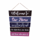 Wall Hanging Welcome (Multi Color Prayers) 5 strips