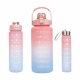Multicolor Plastic Water Bottle 3in1