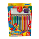 Deer 12 Colour Jumbo Pencil+Sharpner 300-12