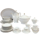 Dsm Ceramic Dinner Set 61Pcs Gold Top