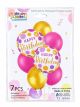 HBD Theme Foil Balloon 7pcs (35188-115/22)