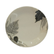 Melamine Round Rice Plate (Leaf Print)