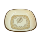 Melamine Sq Deep Plate (Brown Print)