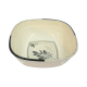 Melamine Sq Open Bowl (Black Print)