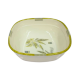 Melamine Sq Open Bowl (Green Print)