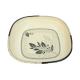 Melamine Sq Quarter Plate (Black Print)