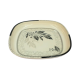 Melamine Sq Rice Plate (Black Print)