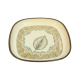 Melamine Sq Rice Plate (Brown Print)