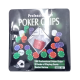 Poker Chip Set 100Pcs 2 Players Tin Box 68319