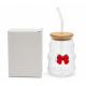 Glass Straw Mug