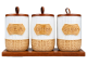 Tea/Sugar 3Pcs Jar Set CMJ3-4 (16131-8/12)