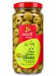 Wadi Pitted Green Olives 340Gm